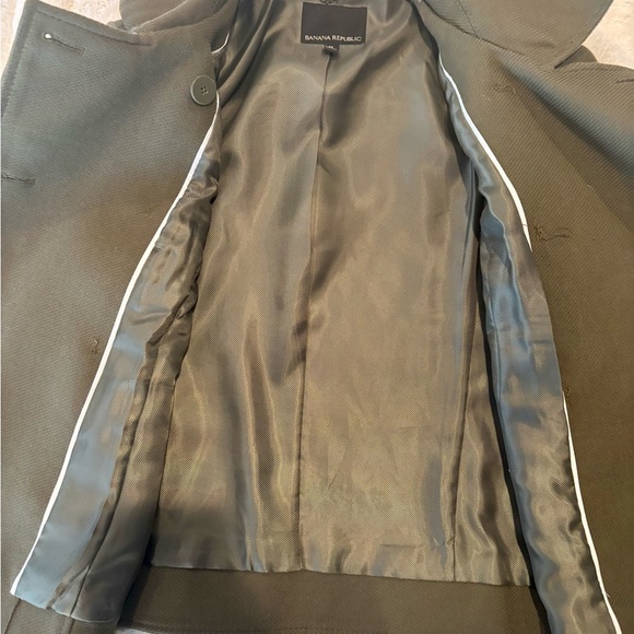Banana Republic Olive Double-Breasted Pea Coat - Picture 5 of 7